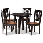 Load image into Gallery viewer, Baxton Studio Anesa Modern And Contemporary Transitional Two-Tone Dark Brown And Walnut Brown Finished Wood 5-Piece Dining Set
