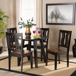 Load image into Gallery viewer, Baxton Studio Anesa Modern And Contemporary Transitional Two-Tone Dark Brown And Walnut Brown Finished Wood 5-Piece Dining Set
