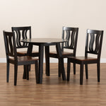 Load image into Gallery viewer, Baxton Studio Anesa Modern And Contemporary Transitional Two-Tone Dark Brown And Walnut Brown Finished Wood 5-Piece Dining Set
