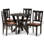 Load image into Gallery viewer, Baxton Studio Noelia Modern And Contemporary Transitional Two-Tone Dark Brown And Walnut Brown Finished Wood 5-Piece Dining Set
