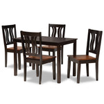 Load image into Gallery viewer, Baxton Studio Zamira Modern And Contemporary Transitional Two-Tone Dark Brown And Walnut Brown Finished Wood 5-Piece Dining Set
