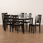 Load image into Gallery viewer, Baxton Studio Luisa Modern And Contemporary Transitional Dark Brown Finished Wood 7-Piece Dining Set
