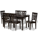 Load image into Gallery viewer, Baxton Studio Luisa Modern And Contemporary Transitional Dark Brown Finished Wood 7-Piece Dining Set
