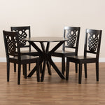 Load image into Gallery viewer, Baxton Studio Liese Modern And Contemporary Transitional Dark Brown Finished Wood 5-Piece Dining Set
