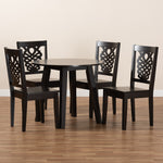 Load image into Gallery viewer, Baxton Studio Mina Modern And Contemporary Transitional Dark Brown Finished Wood 5-Piece Dining Set
