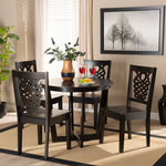 Load image into Gallery viewer, Baxton Studio Salida Modern And Contemporary Transitional Dark Brown Finished Wood 5-Piece Dining Set
