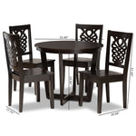 Load image into Gallery viewer, Baxton Studio Salida Modern And Contemporary Transitional Dark Brown Finished Wood 5-Piece Dining Set
