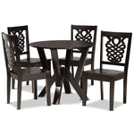 Load image into Gallery viewer, Baxton Studio Valda Modern And Contemporary Transitional Dark Brown Finished Wood 5-Piece Dining Set
