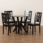 Load image into Gallery viewer, Baxton Studio Valda Modern And Contemporary Transitional Dark Brown Finished Wood 5-Piece Dining Set
