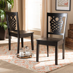 Load image into Gallery viewer, Baxton Studio Gervais Modern And Contemporary Transitional Dark Brown Finished Wood 2-Piece Dining Chair Set
