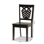 Load image into Gallery viewer, Baxton Studio Gervais Modern And Contemporary Transitional Dark Brown Finished Wood 2-Piece Dining Chair Set
