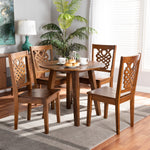 Load image into Gallery viewer, Baxton Studio Mina Modern And Contemporary Transitional Walnut Brown Finished Wood 5-Piece Dining Set
