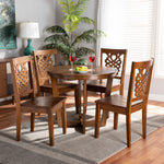 Load image into Gallery viewer, Baxton Studio Salida Modern And Contemporary Transitional Walnut Brown Finished Wood 5-Piece Dining Set
