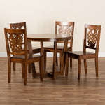 Load image into Gallery viewer, Baxton Studio Salida Modern And Contemporary Transitional Walnut Brown Finished Wood 5-Piece Dining Set
