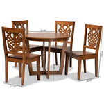 Load image into Gallery viewer, Baxton Studio Salida Modern And Contemporary Transitional Walnut Brown Finished Wood 5-Piece Dining Set
