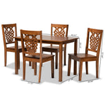 Load image into Gallery viewer, Baxton Studio Luisa Modern And Contemporary Transitional Walnut Brown Finished Wood 5-Piece Dining Set
