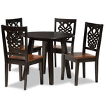 Load image into Gallery viewer, Baxton Studio Mina Modern And Contemporary Transitional Two-Tone Dark Brown And Walnut Brown Finished Wood 5-Piece Dining Set
