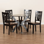 Load image into Gallery viewer, Baxton Studio Wanda Modern And Contemporary Transitional Two-Tone Dark Brown And Walnut Brown Finished Wood 5-Piece Dining Set
