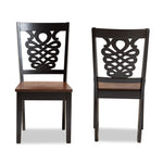 Load image into Gallery viewer, Baxton Studio Gervais Modern And Contemporary Transitional Two-Tone Dark Brown And Walnut Brown Finished Wood 2-Piece Dining Chair Set
