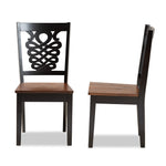 Load image into Gallery viewer, Baxton Studio Gervais Modern And Contemporary Transitional Two-Tone Dark Brown And Walnut Brown Finished Wood 2-Piece Dining Chair Set
