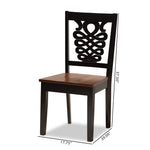 Load image into Gallery viewer, Baxton Studio Gervais Modern And Contemporary Transitional Two-Tone Dark Brown And Walnut Brown Finished Wood 2-Piece Dining Chair Set
