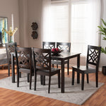 Load image into Gallery viewer, Baxton Studio Nicolette Modern And Contemporary Dark Brown Finished Wood 7-Piece Dining Set
