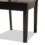 Load image into Gallery viewer, Baxton Studio Miela Modern And Contemporary Dark Brown Finished Wood 5-Piece Dining Set
