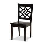 Load image into Gallery viewer, Baxton Studio Miela Modern And Contemporary Dark Brown Finished Wood 7-Piece Dining Set
