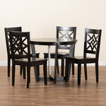 Load image into Gallery viewer, Baxton Studio Brava Modern And Contemporary Dark Brown Finished Wood 5-Piece Dining Set
