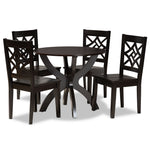 Load image into Gallery viewer, Baxton Studio Anila Modern And Contemporary Dark Brown Finished Wood 5-Piece Dining Set
