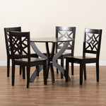 Load image into Gallery viewer, Baxton Studio Anila Modern And Contemporary Dark Brown Finished Wood 5-Piece Dining Set
