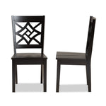 Load image into Gallery viewer, Baxton Studio Nicolette Modern And Contemporary Dark Brown Finished Wood 2-Piece Dining Chair Set
