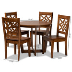 Load image into Gallery viewer, Baxton Studio Brava Modern And Contemporary Walnut Brown Finished Wood 5-Piece Dining Set
