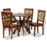 Load image into Gallery viewer, Baxton Studio Anila Modern And Contemporary Walnut Brown Finished Wood 5-Piece Dining Set
