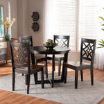 Load image into Gallery viewer, Baxton Studio Brava Modern And Contemporary Two-Tone Dark Brown And Walnut Brown Finished Wood 5-Piece Dining Set
