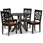 Load image into Gallery viewer, Baxton Studio Kaila Modern And Contemporary Two-Tone Dark Brown And Walnut Brown Finished Wood 5-Piece Dining Set
