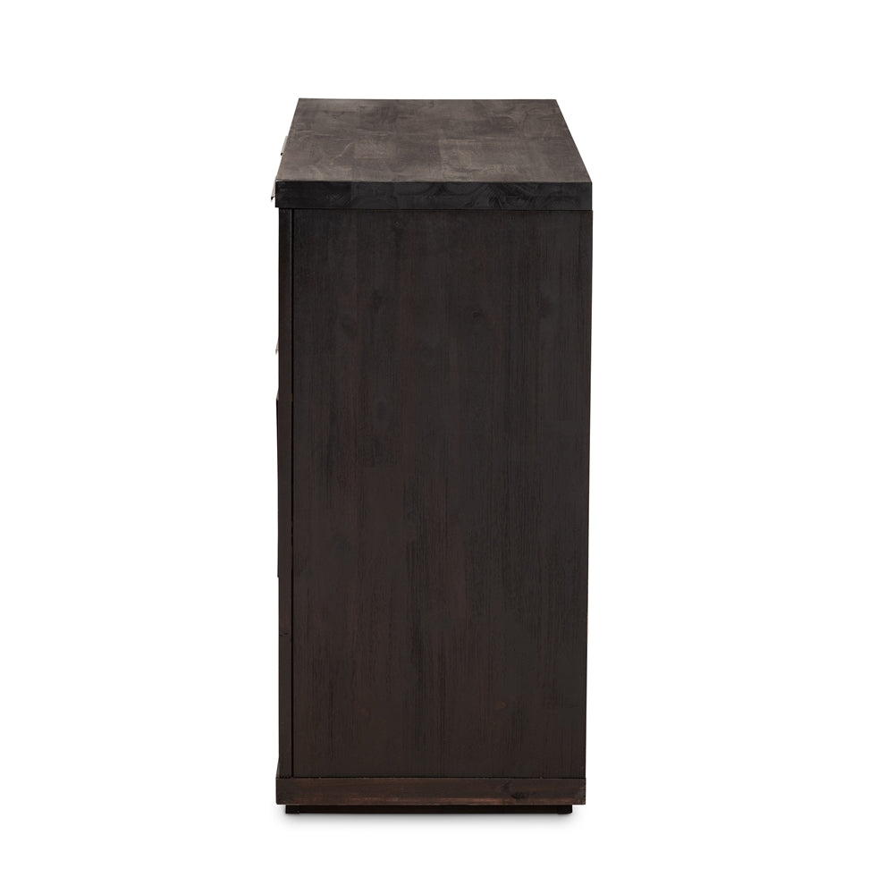 Baxton Studio Titus Modern And Contemporary Dark Brown Finished Wood 4-Drawer Dresser