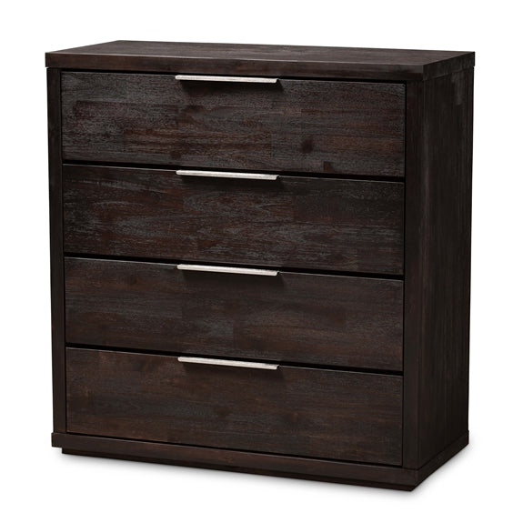 Baxton Studio Titus Modern and Contemporary Finished Wood 4-Drawer Chest