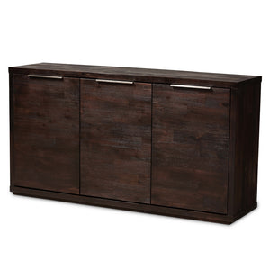 Baxton Studio Titus Modern and Contemporary Finished Wood 3-Door Dining Room Sideboard Buffet