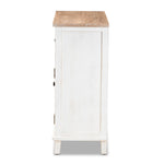 Load image into Gallery viewer, Baxton Studio Glynn Rustic Farmhouse Weathered Two-Tone White And Oak Brown Finished Wood 2-Door Storage Cabinet
