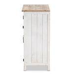 Load image into Gallery viewer, Baxton Studio Deacon Rustic Industrial Farmhouse Weathered Two-Tone White And Oak Brown Finished Wood 2-Door Storage Cabinet
