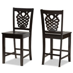 Load image into Gallery viewer, Baxton Studio Gervais Modern And Contemporary Transitional Dark Brown Finished Wood 2-Piece Counter Stool Set
