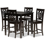 Load image into Gallery viewer, Baxton Studio Gervais Modern And Contemporary Transitional Dark Brown Finished Wood 5-Piece Pub Set
