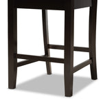 Load image into Gallery viewer, BAXTON STUDIO GERVAIS MODERN AND CONTEMPORARY TRANSITIONAL SAND FABRIC UPHOLSTERED AND DARK BROWN FINISHED WOOD 2-PIECE COUNTER STOOL SET
