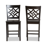 Load image into Gallery viewer, Baxton Studio Nicolette Modern And Contemporary Transitional Dark Brown Finished Wood 2-Piece Counter Stool Set
