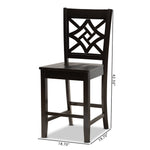 Load image into Gallery viewer, Baxton Studio Nicolette Modern And Contemporary Transitional Dark Brown Finished Wood 2-Piece Counter Stool Set
