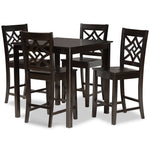 Load image into Gallery viewer, Baxton Studio Nicolette Modern And Contemporary Transitional Dark Brown Finished Wood 5-Piece Pub Set
