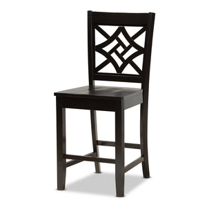 Baxton Studio Nicolette Modern And Contemporary Transitional Dark Brown Finished Wood 5-Piece Pub Set