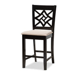 Load image into Gallery viewer, Baxton Studio Nicolette Modern And Contemporary Sand Fabric Upholstered And Dark Brown Finished Wood 5-Piece Pub Set
