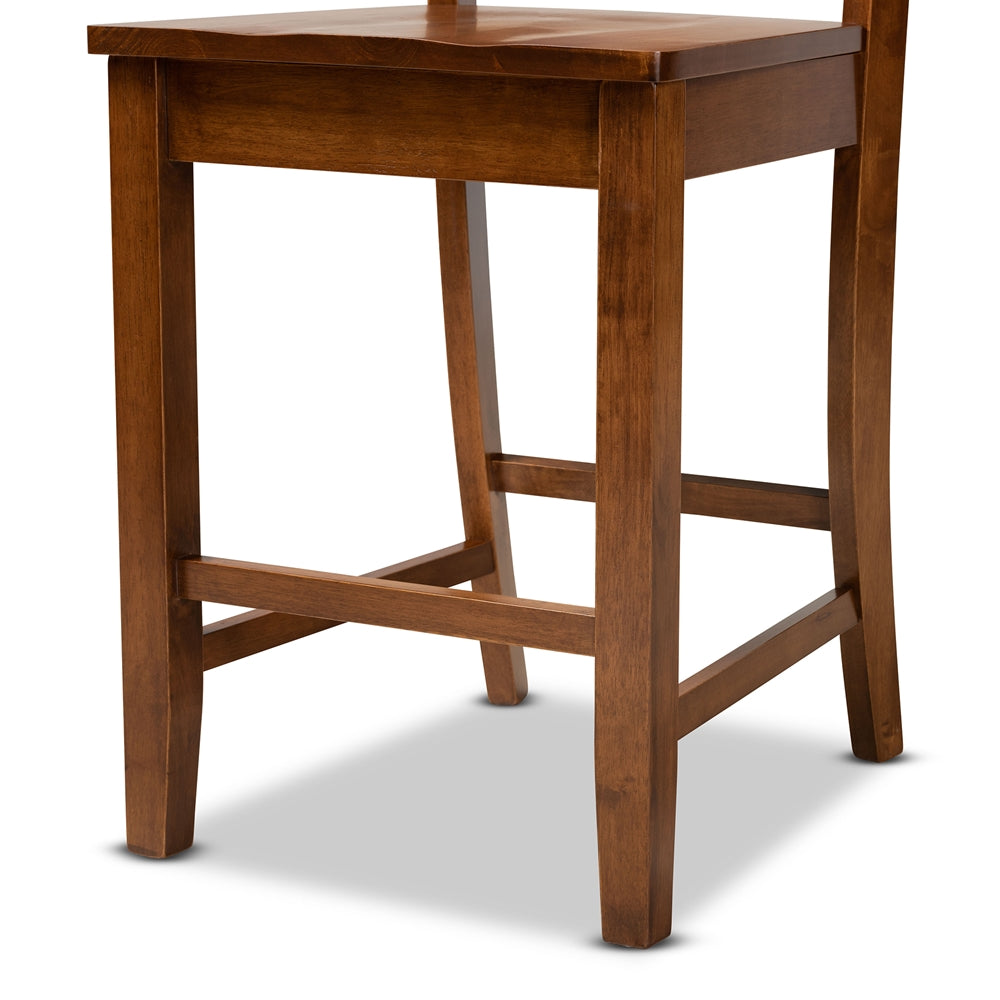 BAXTON STUDIO NICOLETTE MODERN AND CONTEMPORARY WALNUT BROWN FINISHED WOOD 5-PIECE PUB SET